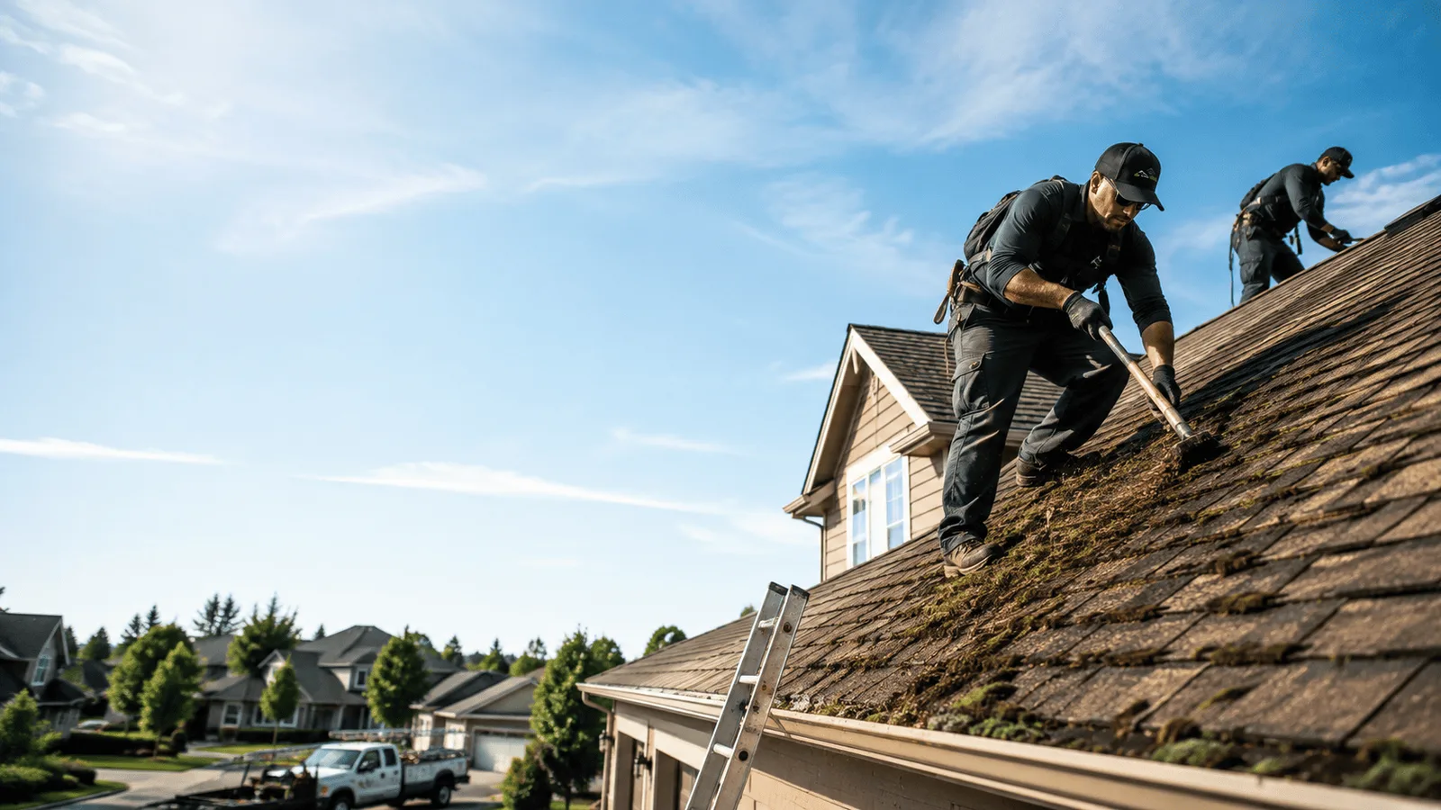 Roof Moss Removal in Blue Mounds, WI near me